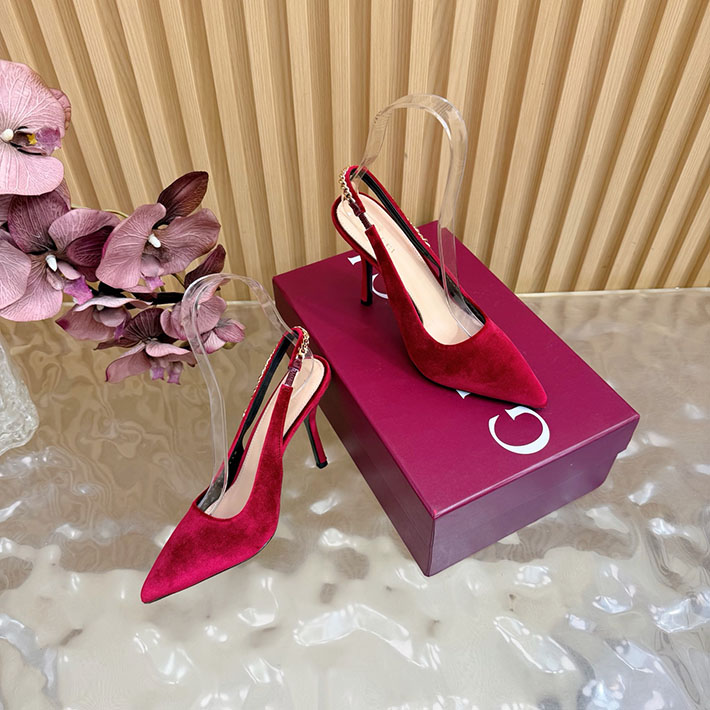 グッチ直営アウトレット店 GUCCI 2026年 新作 ヒール シューズ 靴 レディース ミュール レッド 2631337 グッチ サンダル アウトレット - 画像 (8)