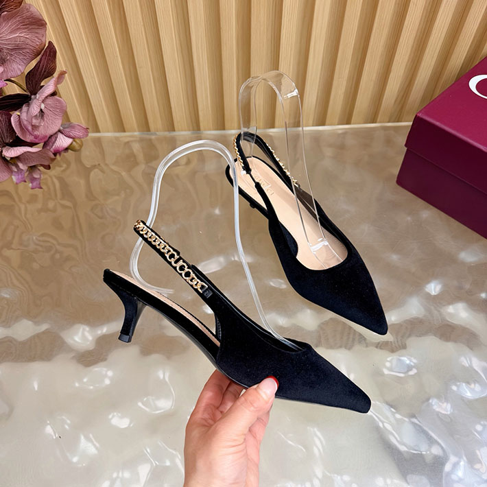 グッチ直営アウトレット店 GUCCI 2026年 新作 ヒール シューズ 靴 レディース ミュール ブラック 2631338 グッチ 靴 レディース - 画像 (4)