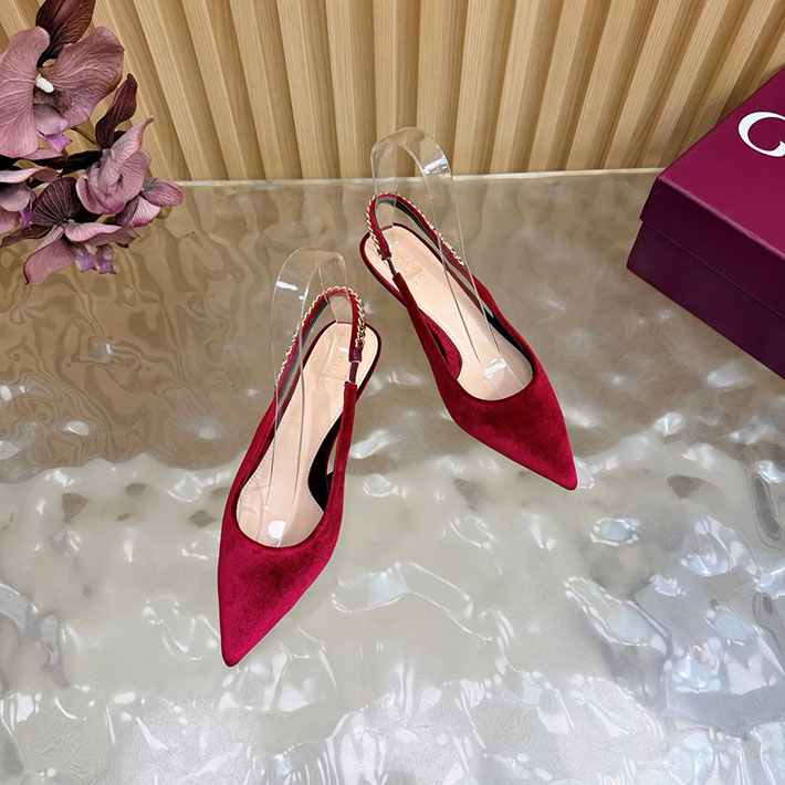 グッチ直営アウトレット店 GUCCI 2026年 新作 ヒール シューズ 靴 レディース ミュール レッド 2631340 グッチ 靴 サンダル - 画像 (4)