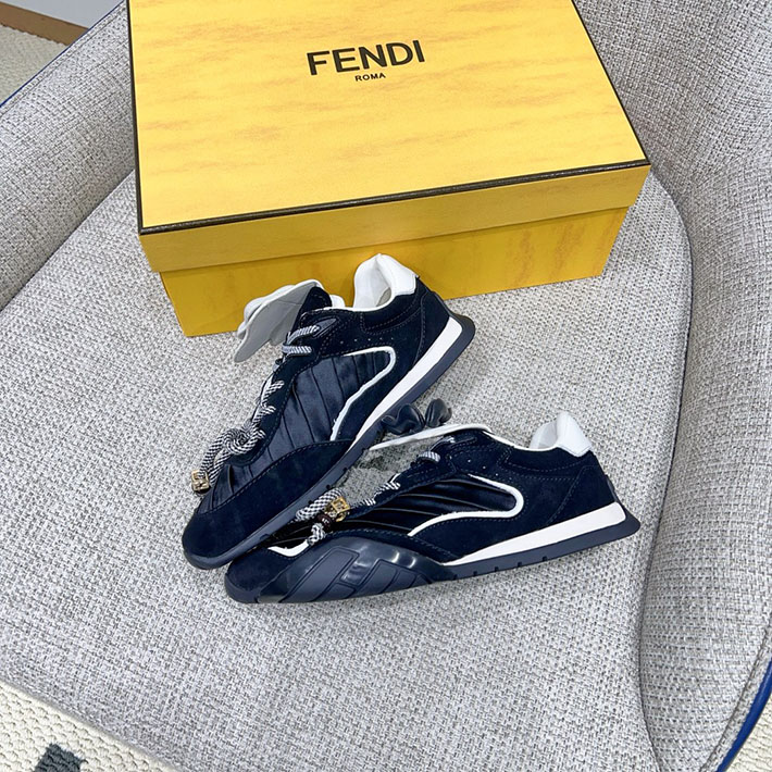 レディース 最高級フェンディスーパーコピー FENDI 2026年春夏 新作 フロー スニーカー ネイビー 2631363 フェンディ スニーカー レディース - 画像 (3)