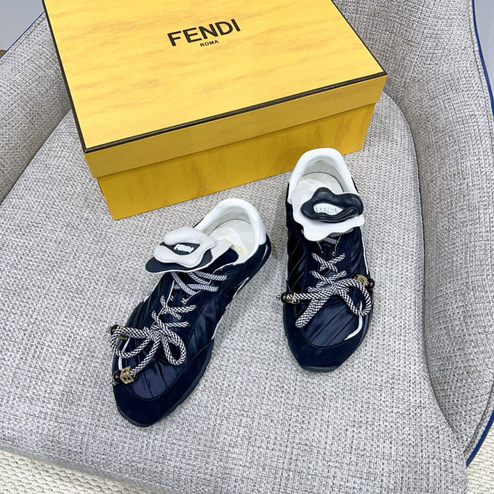 レディース 最高級フェンディスーパーコピー FENDI 2026年春夏 新作 フロー スニーカー ネイビー 2631363 フェンディ スニーカー レディース - 画像 (2)
