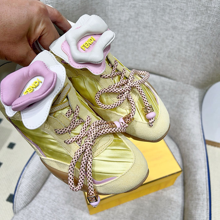 レディース 最高級フェンディスーパーコピー FENDI 2026年春夏 新作 フロー スニーカー イエロー 2631367 フェンディ 靴 アウトレット - 画像 (9)