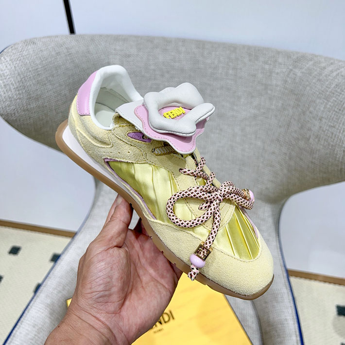 レディース 最高級フェンディスーパーコピー FENDI 2026年春夏 新作 フロー スニーカー イエロー 2631367 フェンディ 靴 アウトレット - 画像 (5)