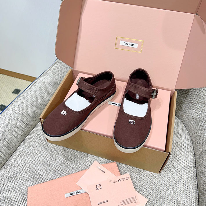 レディース ミュウミュウ MiuMiu カーフレザー(牛革) メリージェーン バレリーナ ワインレッド 2631370 ミュウミュウ アウトレット店舗 - 画像 (8)