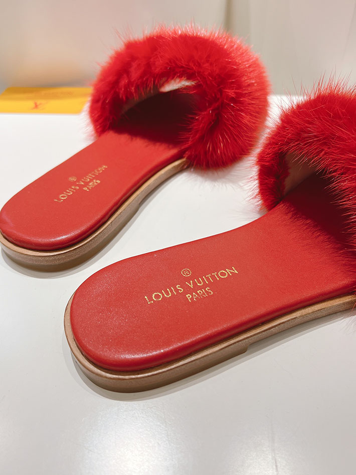 ルイヴィトン ファー サンダル LV Mule Lock It ミュール・ロックイット サンダル レッド 2631381 ルイヴィトン 靴 アウトレット - 画像 (3)