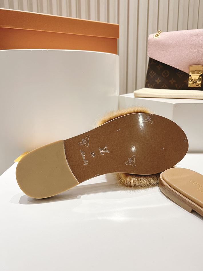 ルイヴィトン ファー サンダル LV Mule Lock It ミュール・ロックイット サンダル オレンジ 2631384 ルイヴィトン 靴 サンダル - 画像 (3)