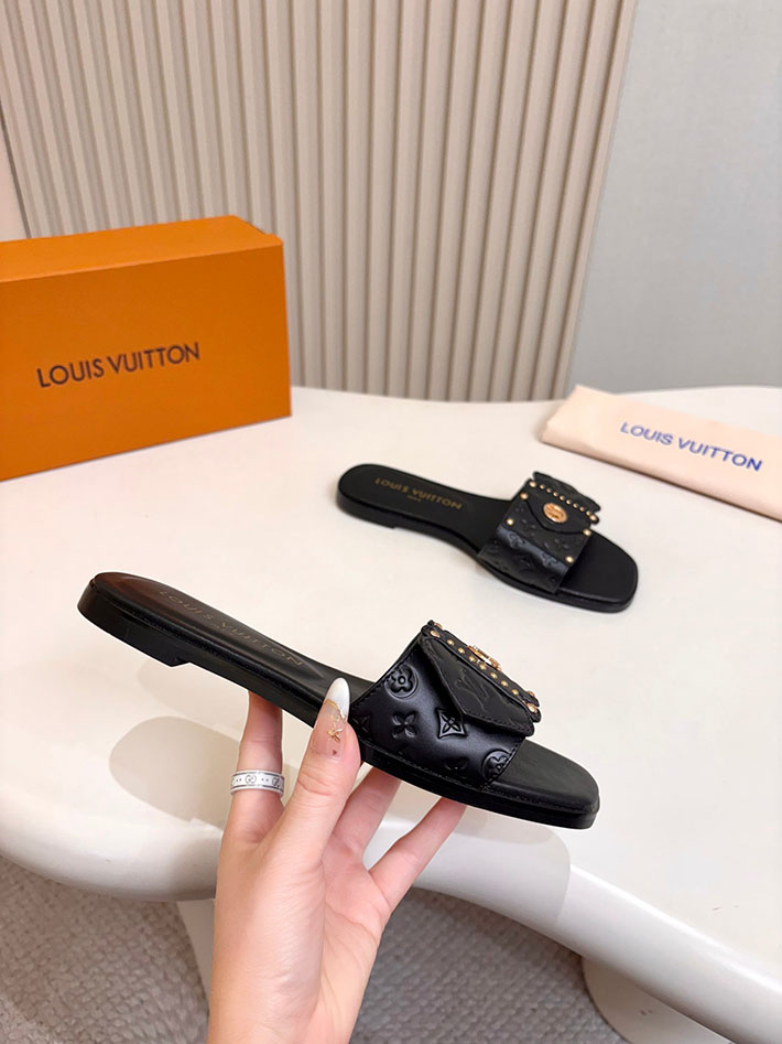 ルイヴィトン ファー サンダル LV フレーム ミュール サマー・ライン サンダル 6色から選べます 2631388 ヴィトン サンダル レディース - 画像 (4)