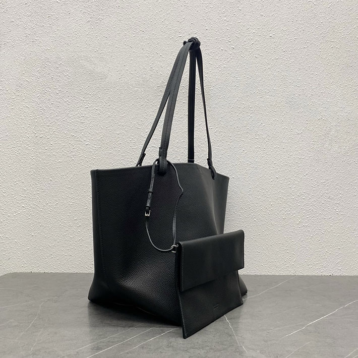 最高級ザロウスーパーコピー THE ROW Park Tote レザー製スリーバッグ ブラック W1272L129BAS ザロウ バッグ 芸能人 - 画像 (9)