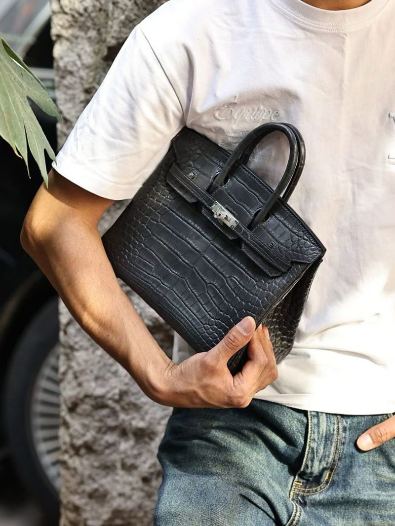 エルメス バーキン 25の通販 HERMES バーキン25 グラファイト クロコダイル シルバー金具 2631443 バーキン25 クロコ 定価 - 画像 (2)