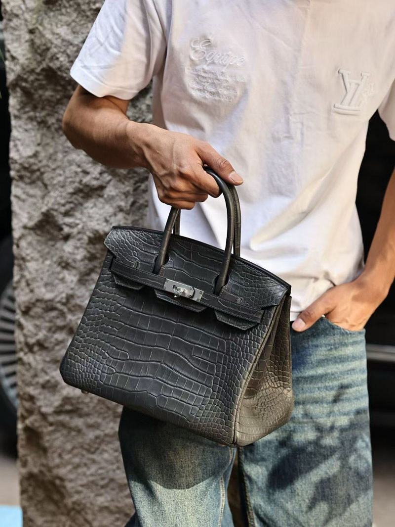エルメス バーキン 30の通販 HERMES バーキン30 グラファイト クロコダイル シルバー金具 2631449 エルメス クロコダイル バーキン - 画像 (3)
