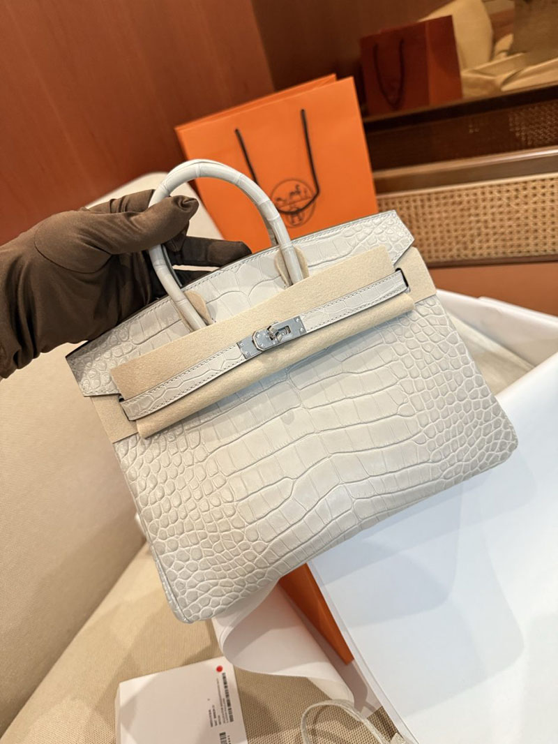 エルメス バーキン 25の通販 HERMES バーキン25 ベトン クロコダイル シルバー金具 2631450 エルメス バーキン クロコダイル 定価 - 画像 (8)