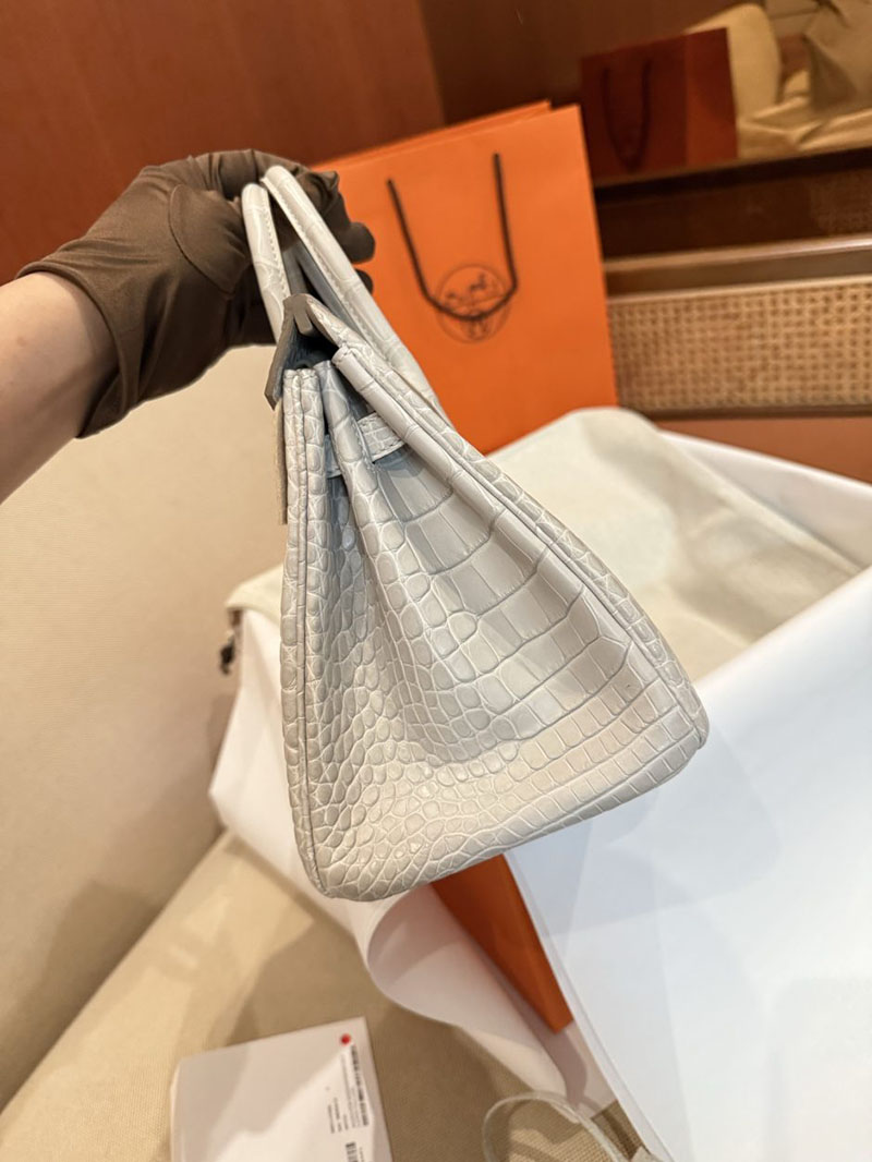 エルメス バーキン 25の通販 HERMES バーキン25 ベトン クロコダイル シルバー金具 2631450 エルメス バーキン クロコダイル 定価 - 画像 (9)