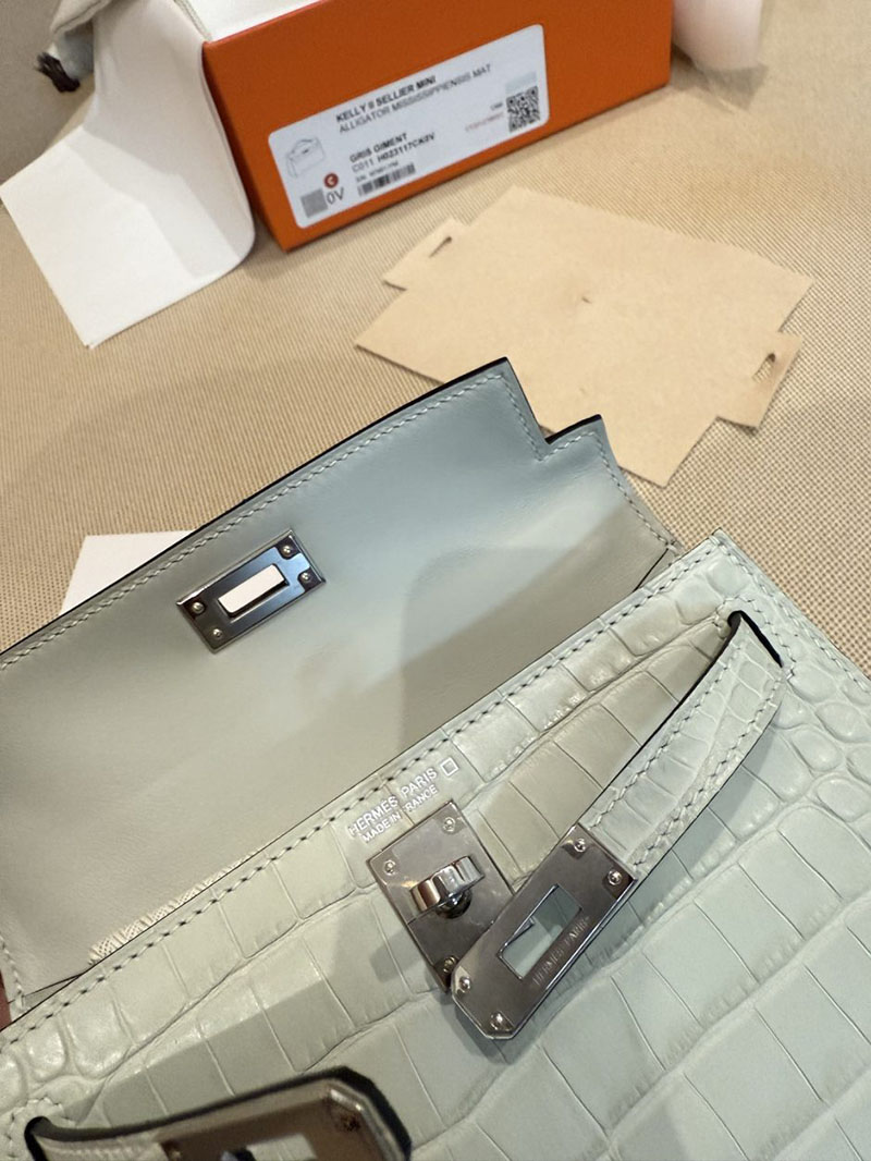 エルメス ケリー ミニの通販 HERMES ケリーミニ2 外縫い グリシマン クロコダイル シルバー金具 2631455 HERMES ケリー 定価 - 画像 (12)