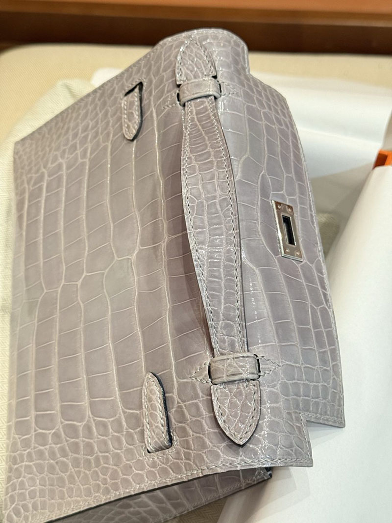 エルメス ポシェットケリーの通販 HERMES ポシェットケリー グリシマン クロコダイル シルバー金具 2631456 エルメス ミニケリー 値段 - 画像 (7)