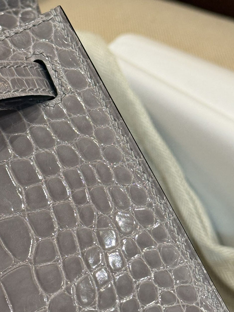 エルメス ポシェットケリーの通販 HERMES ポシェットケリー グリシマン クロコダイル シルバー金具 2631456 エルメス ミニケリー 値段 - 画像 (5)
