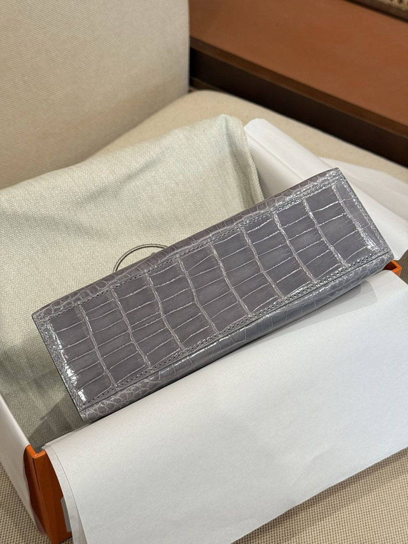 エルメス ポシェットケリーの通販 HERMES ポシェットケリー グリシマン クロコダイル シルバー金具 2631456 エルメス ミニケリー 値段 - 画像 (3)