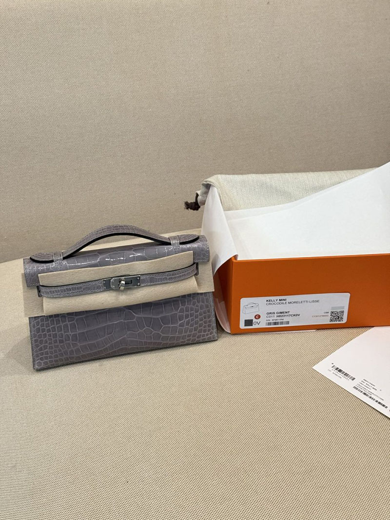 エルメス ポシェットケリーの通販 HERMES ポシェットケリー グリシマン クロコダイル シルバー金具 2631456 エルメス ミニケリー 値段 - 画像 (10)