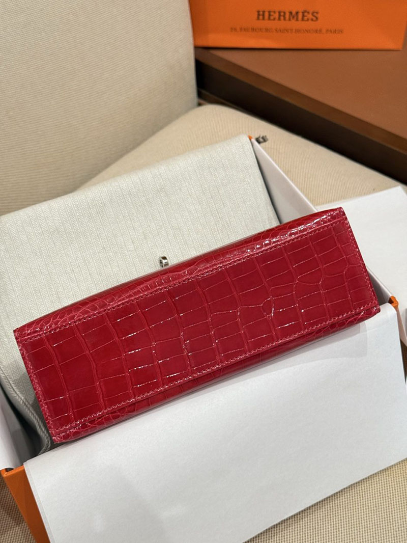 エルメス ポシェットケリーの通販 HERMES ポシェットケリー ブレイズ クロコダイル シルバー金具 2631457 エルメス ミニケリー 新品 - 画像 (7)