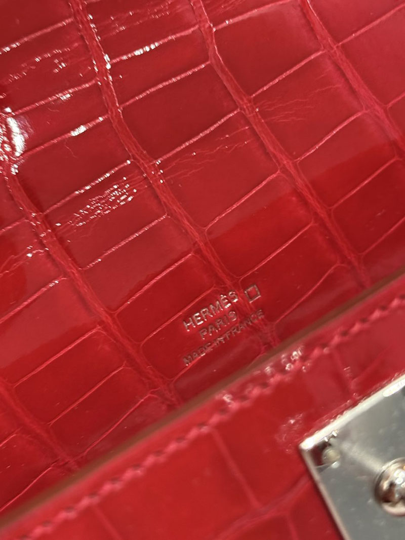 エルメス ポシェットケリーの通販 HERMES ポシェットケリー ブレイズ クロコダイル シルバー金具 2631457 エルメス ミニケリー 新品 - 画像 (3)