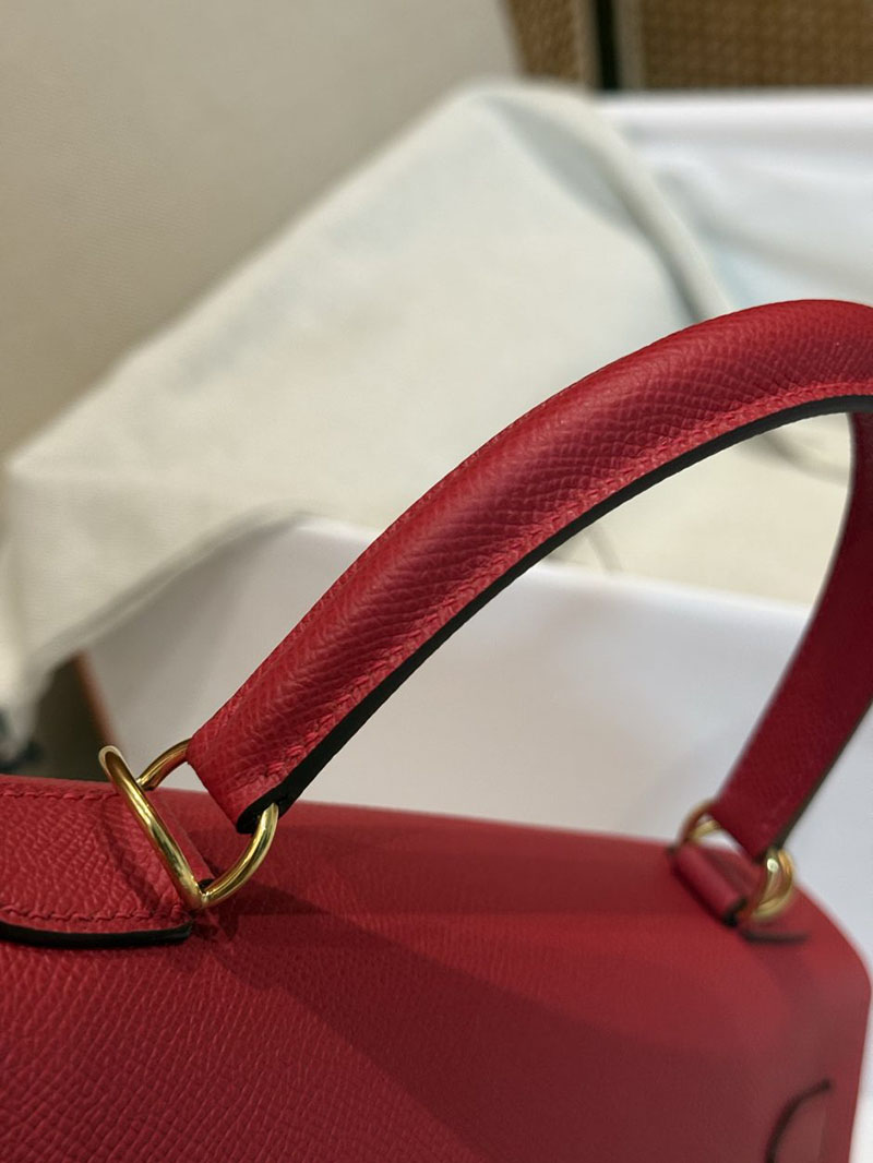 エルメス ケリー 25の通販 HERMES ケリー25 外縫い ルージュカザック ヴォーエプソン ゴールド金具 2631459 エルメス ケリー25 外縫い - 画像 (5)