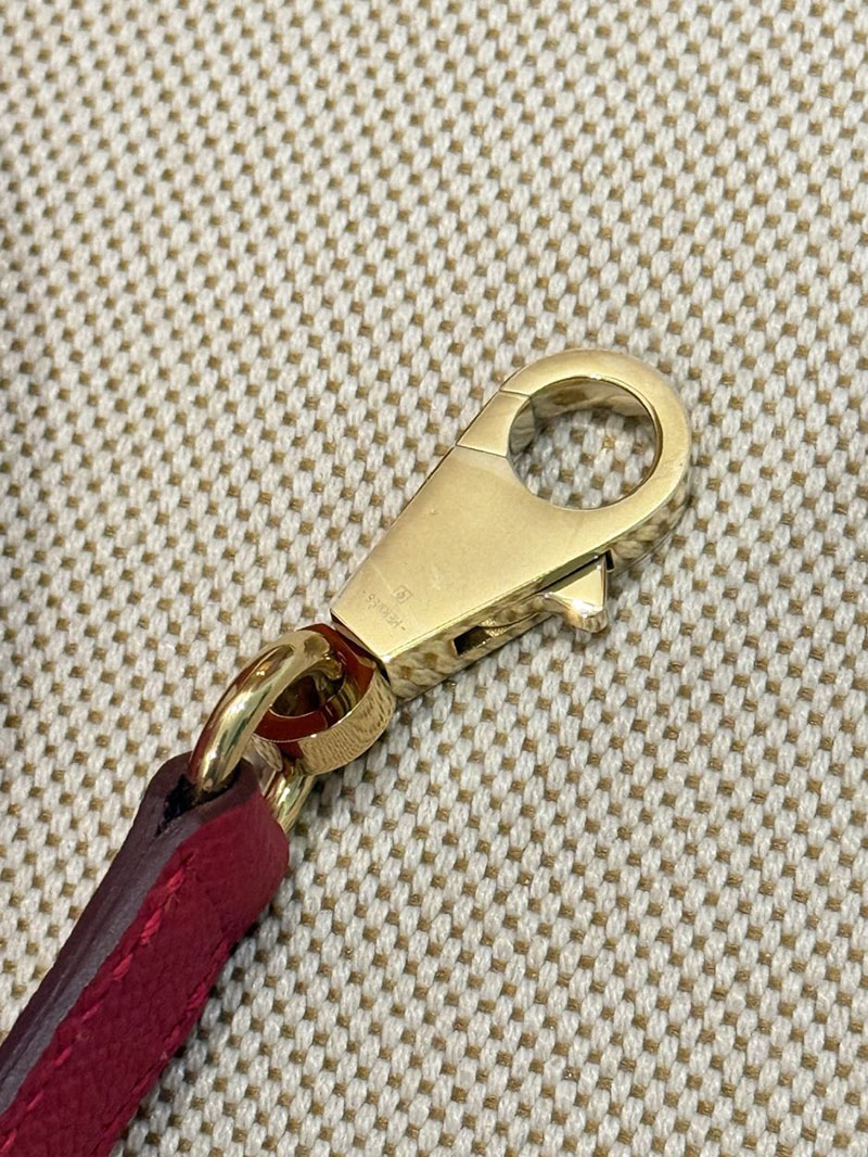 エルメス ケリー 25の通販 HERMES ケリー25 外縫い ルージュカザック ヴォーエプソン ゴールド金具 2631459 エルメス ケリー25 外縫い - 画像 (4)