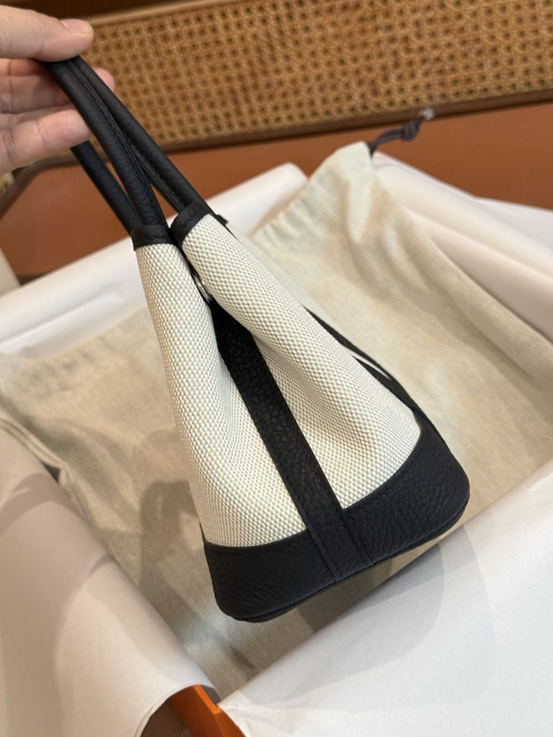 エルメス ネオ・ガーデンの通販 HERMES ネオ・ガーデン 23 黒 ネゴンダ/トワルアッシュ シルバー金具 2631460 ネオガーデンパーティ 定価 - 画像 (4)