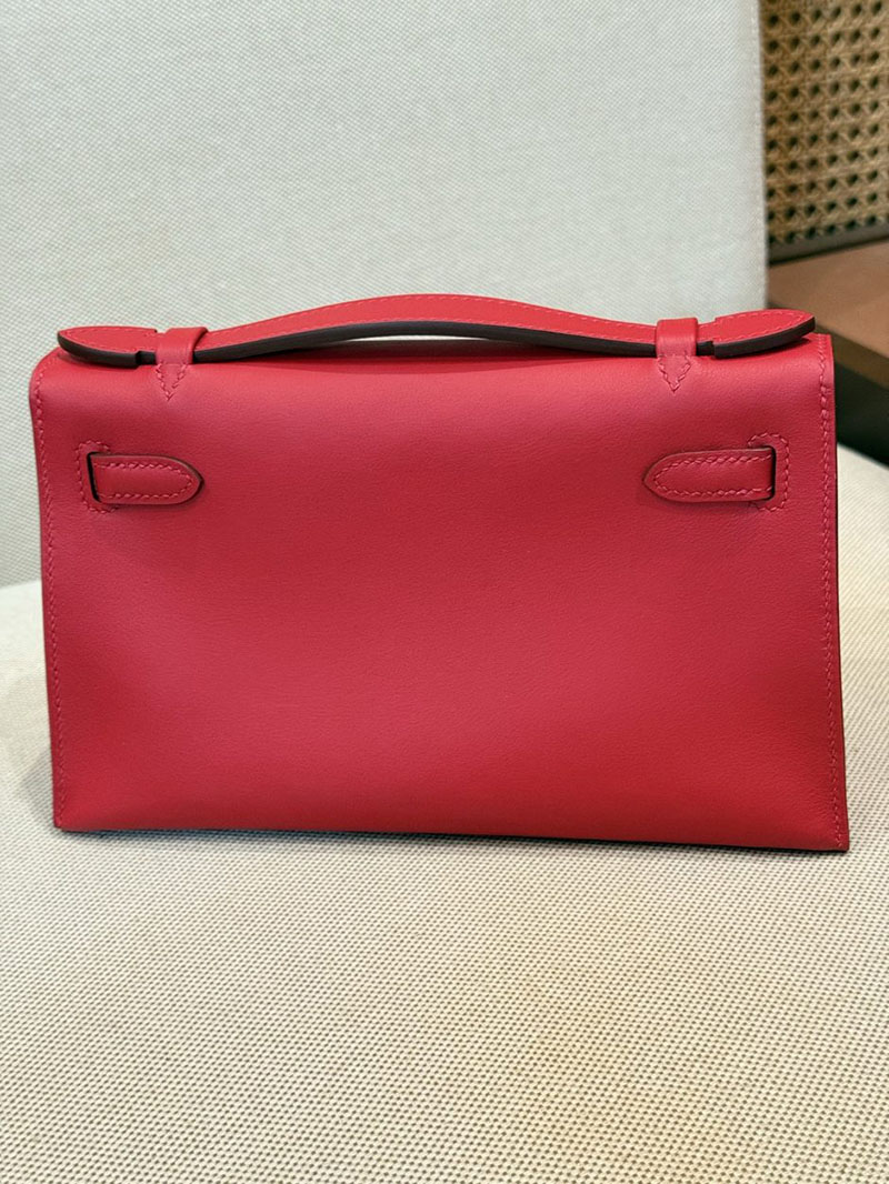 エルメス ポシェットケリーの通販 2026 HERMES ポシェットケリー ルージュカザック スイフト シルバー金具 2631461 hermes ポシェットケリー - 画像 (4)