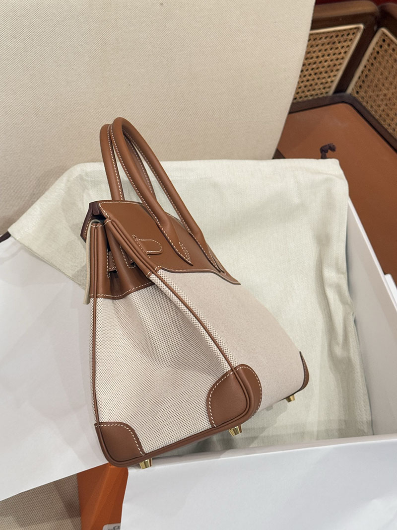 エルメス バーキン 30の通販 HERMES バーキン30 キャンバス ゴールド スイフト/トワルアッシュ ゴールド金具 2631462 キャンバスバーキン風 - 画像 (8)