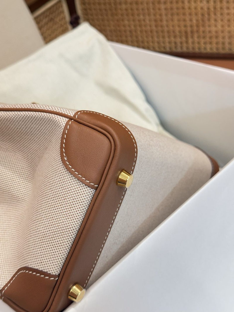 エルメス バーキン 30の通販 HERMES バーキン30 キャンバス ゴールド スイフト/トワルアッシュ ゴールド金具 2631462 キャンバスバーキン風 - 画像 (7)