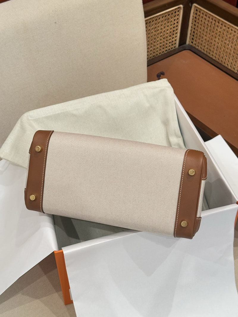 エルメス バーキン 30の通販 HERMES バーキン30 キャンバス ゴールド スイフト/トワルアッシュ ゴールド金具 2631462 キャンバスバーキン風 - 画像 (5)
