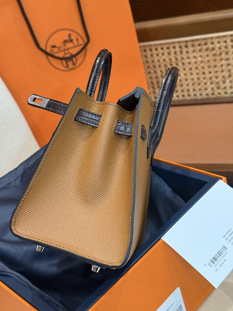 エルメス バーキン 20の通販 HERMESバーキン 20 セリエ フォーブル 昼 ゴールド×エベンヌ ヴォー・マダムクロコダイル 2631463 バーキンフォーブル 定価 - 画像 (9)