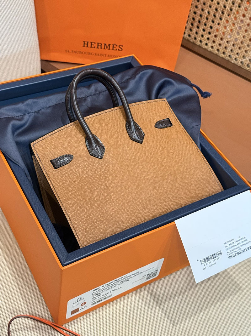 エルメス バーキン 20の通販 HERMESバーキン 20 セリエ フォーブル 昼 ゴールド×エベンヌ ヴォー・マダムクロコダイル 2631463 バーキンフォーブル 定価 - 画像 (6)