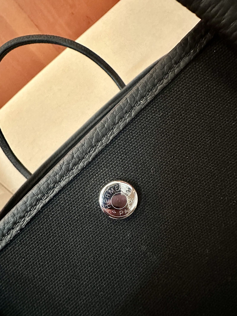 エルメス ガーデンパーティの通販 HERMES ガーデンパーティ 30 TPM 黒 ネゴンダ/トワル シルバー金具 2631466 エルメス ガーデンパーティー 定価 - 画像 (8)