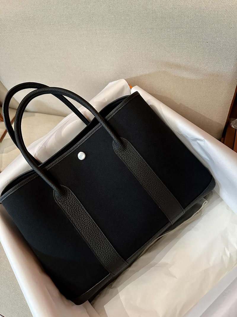 エルメス ガーデンパーティの通販 HERMES ガーデンパーティ 30 TPM 黒 ネゴンダ/トワル シルバー金具 2631466 エルメス ガーデンパーティー 定価 - 画像 (6)