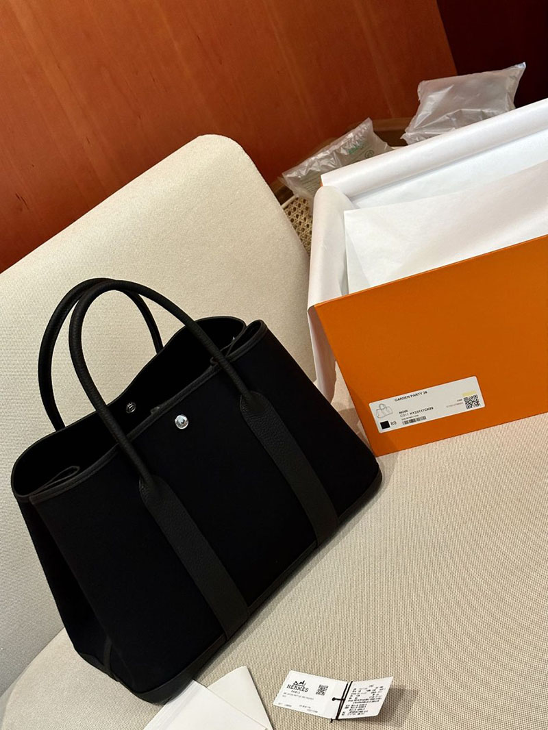 エルメス ガーデンパーティの通販 HERMES ガーデンパーティ 30 TPM 黒 ネゴンダ/トワル シルバー金具 2631466 エルメス ガーデンパーティー 定価 - 画像 (5)