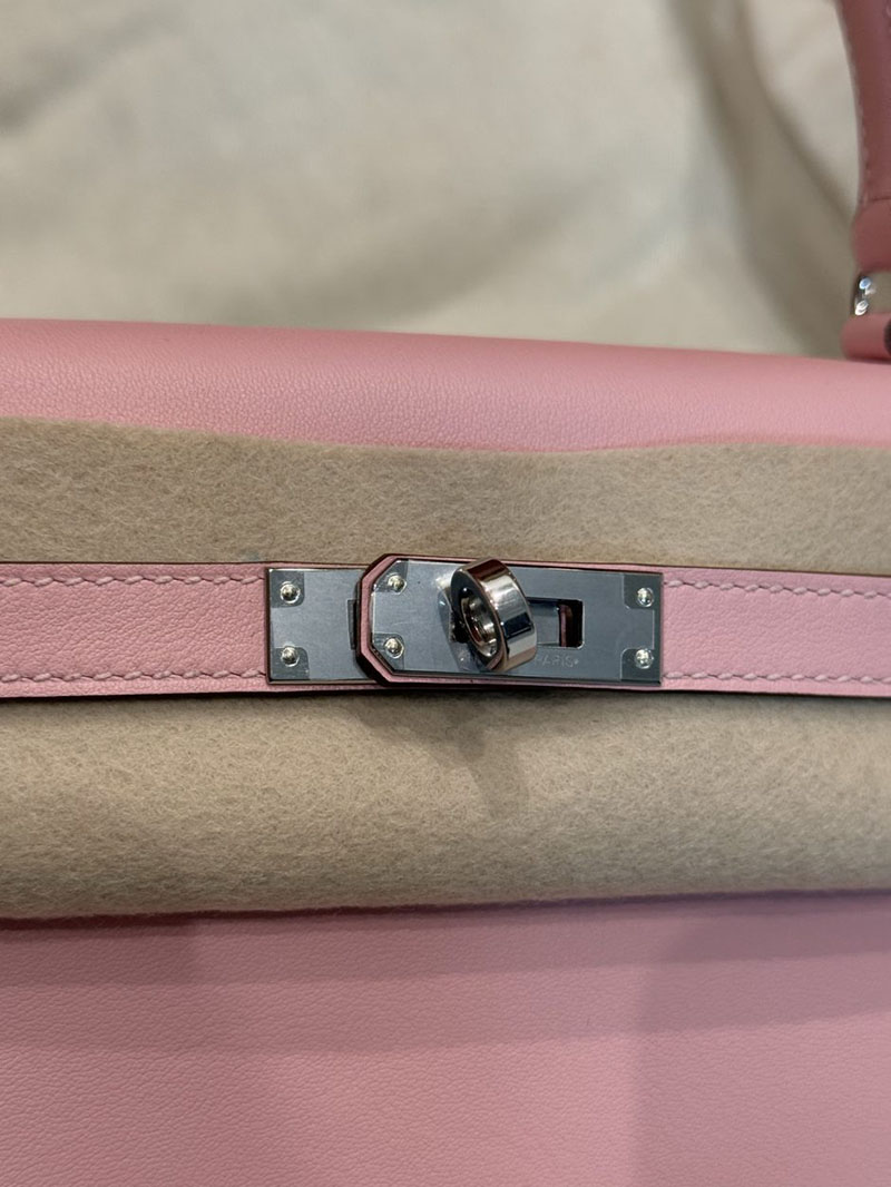 エルメス ケリー 25の通販 HERMES ケリー25 内縫い ローズサクラ スイフト シルバー金具 2631467 エルメス ケリーバッグ - 画像 (6)