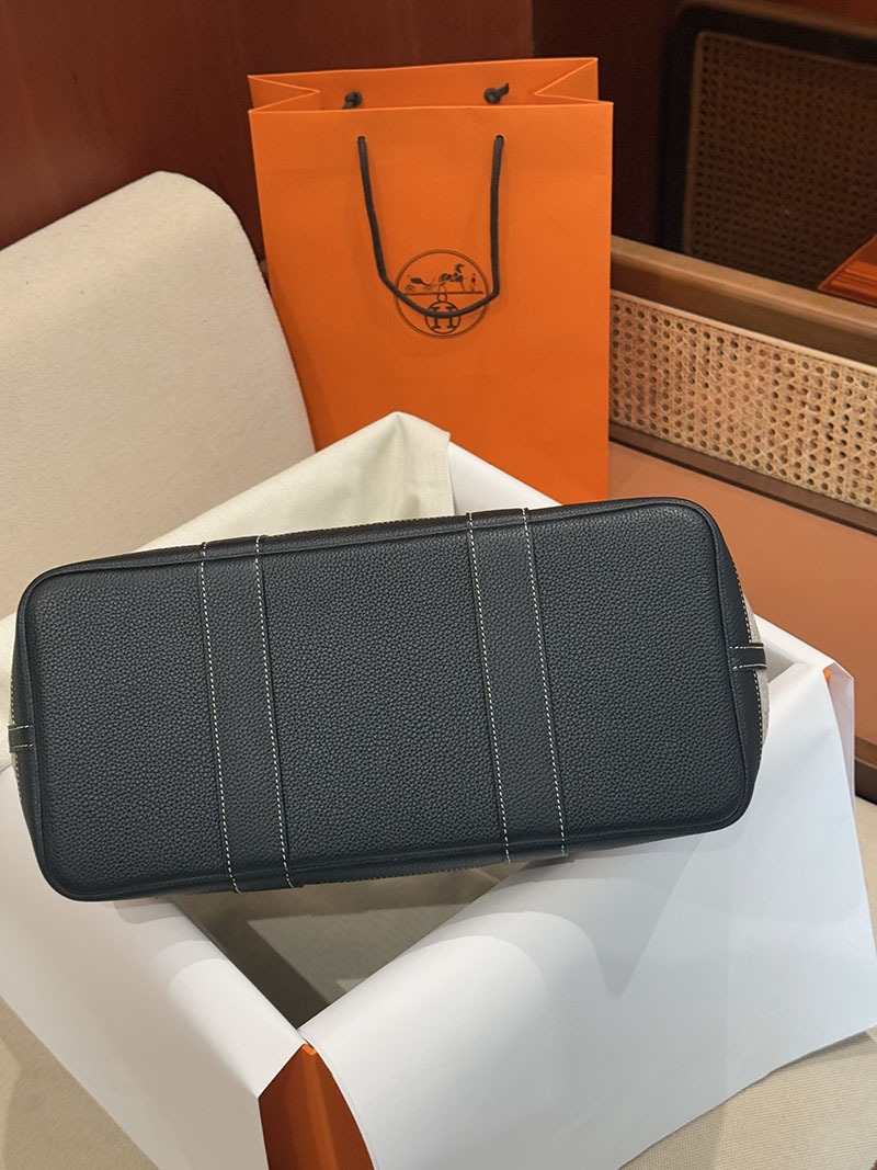エルメス ガーデンパーティの通販 HERMES ガーデンパーティ 36 PM 黒 ネゴンダ/トワル シルバー金具 2631468 エルメス ガーデンパーティー pm - 画像 (8)