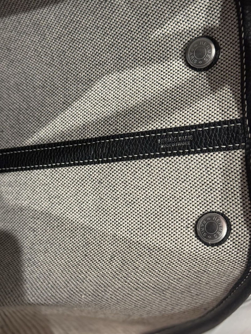 エルメス ガーデンパーティの通販 HERMES ガーデンパーティ 36 PM 黒 ネゴンダ/トワル シルバー金具 2631468 エルメス ガーデンパーティー pm - 画像 (7)