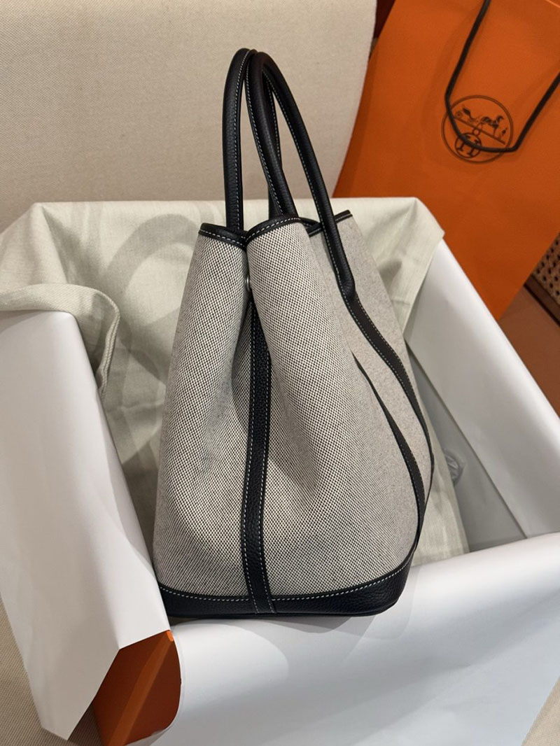 エルメス ガーデンパーティの通販 HERMES ガーデンパーティ 36 PM 黒 ネゴンダ/トワル シルバー金具 2631468 エルメス ガーデンパーティー pm - 画像 (5)