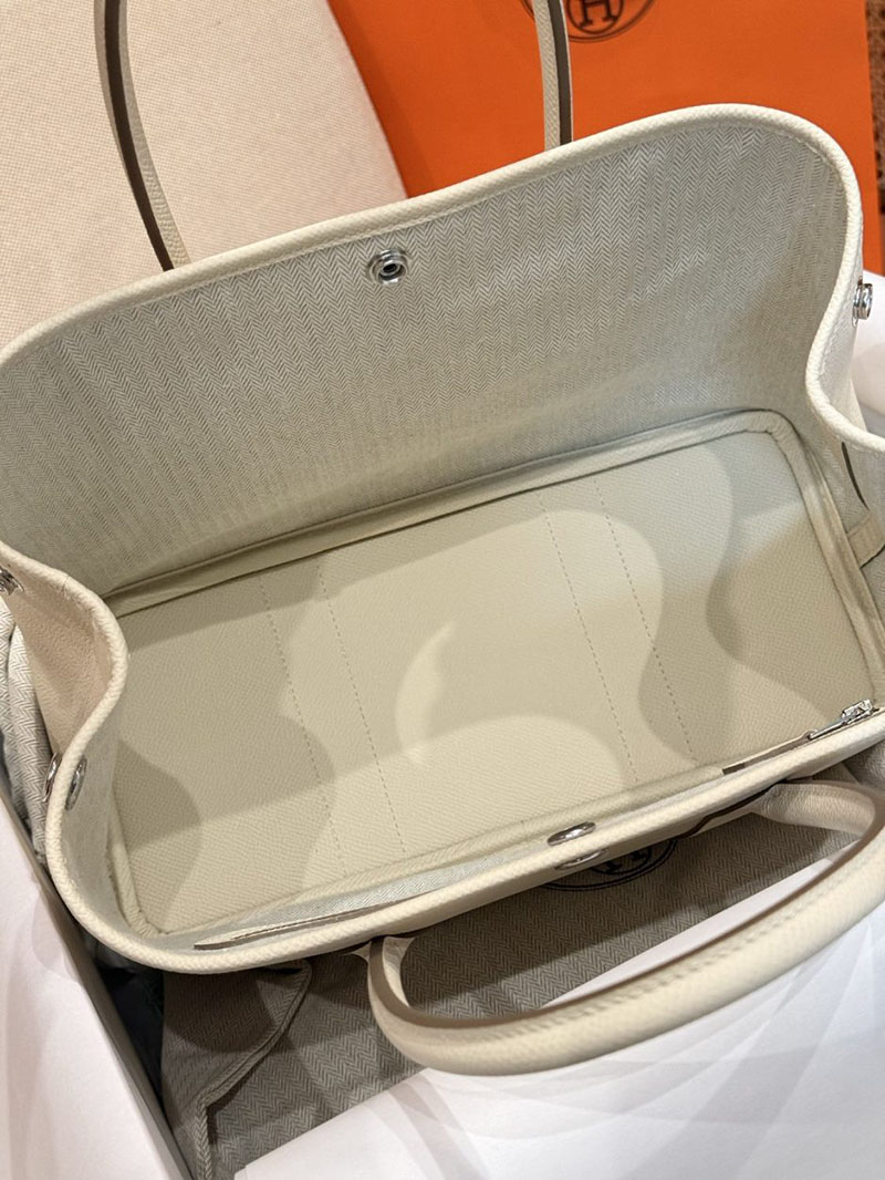 エルメス ガーデンパーティの通販 HERMES ガーデンパーティ 30 TPM クレ ヴォーエプソン シルバー金具 2631471 ガーデンパーティー TPM - 画像 (2)