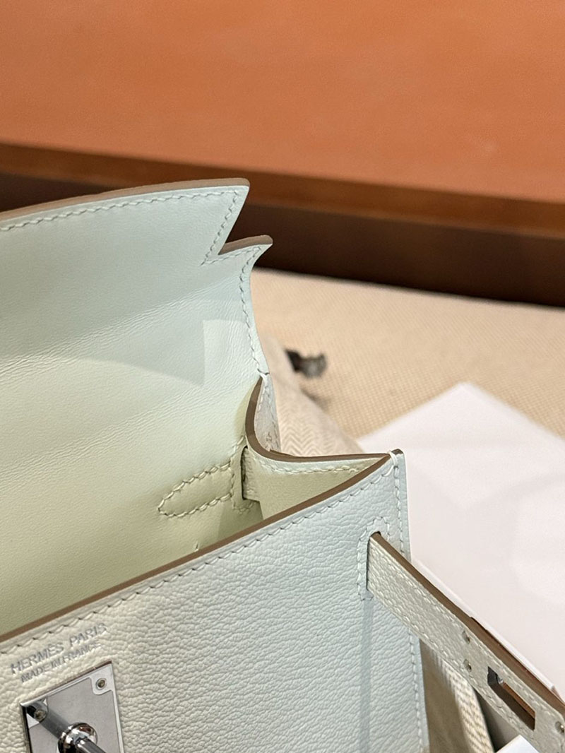 エルメス ケリーミニ2の通販 HERMES ケリーミニ2 外縫い クレ シェブルミゾル シルバー金具 2631474 エルメス ミニケリー 定価 - 画像 (4)