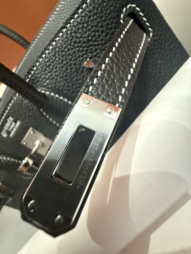 エルメス バーキン25の通販 HERMES バーキン25 ヴェルソ 黒 ブラック ゴールド トゴ シルバー金具 2631477 バーキン 25 ヴェルソ - 画像 (7)
