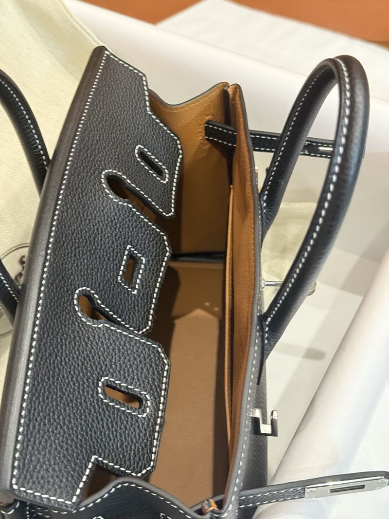 エルメス バーキン25の通販 HERMES バーキン25 ヴェルソ 黒 ブラック ゴールド トゴ シルバー金具 2631477 バーキン 25 ヴェルソ - 画像 (10)