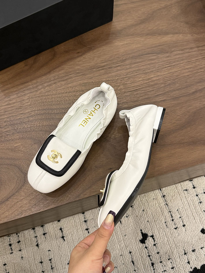 最高級シャネルスーパーコピー CHANEL 2026 新作 バレリーナ フラットシューズ ブラック ホワイト 2631515 シャネル バレエシューズ 人気 - 画像 (9)