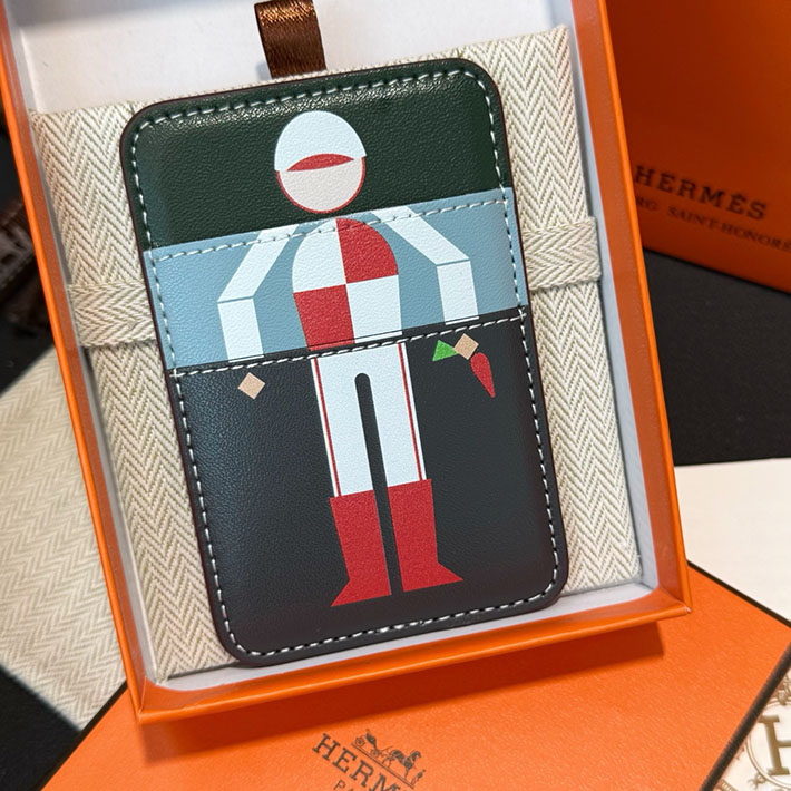 最高級エルメススーパーコピー HERMES カードケース MagSafe エマン ジョッキー H0003851 CB エルメス MagSafe カードケース - 画像 (8)