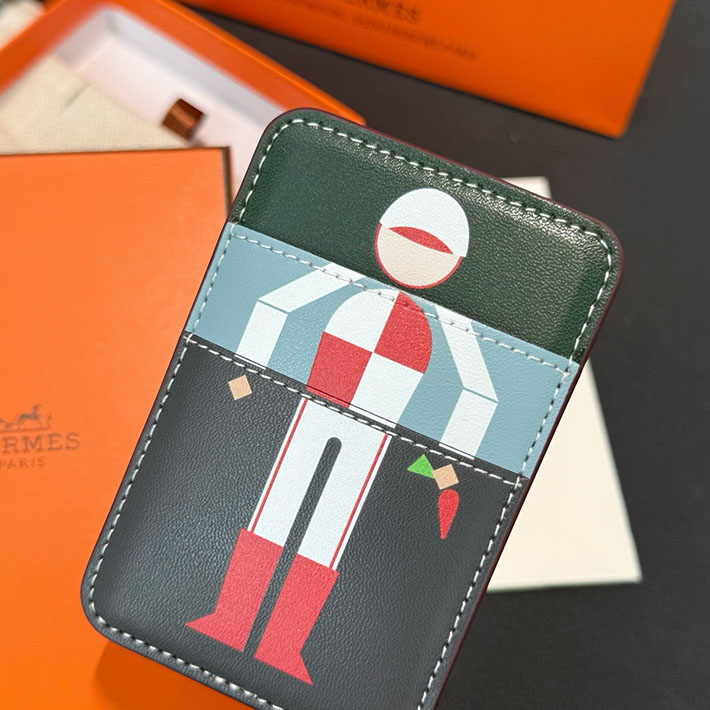 最高級エルメススーパーコピー HERMES カードケース MagSafe エマン ジョッキー H0003851 CB エルメス MagSafe カードケース - 画像 (4)