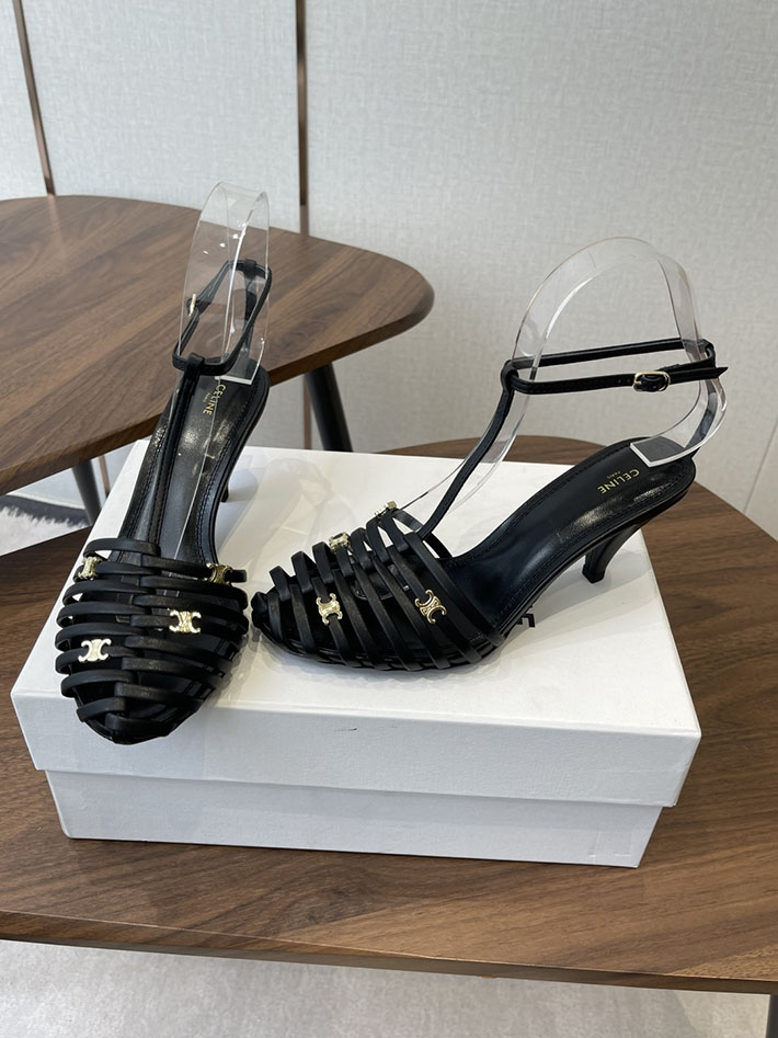最高級セリーヌスーパーコピー CELINE ケージ ストラッピーサンダル ゴート 75mm ブラック 2630529 セリーヌ サンダル レディース - 画像 (8)