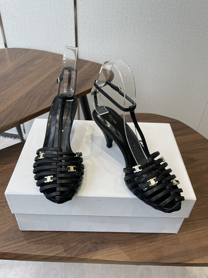 最高級セリーヌスーパーコピー CELINE ケージ ストラッピーサンダル ゴート 75mm ブラック 2630529 セリーヌ サンダル レディース - 画像 (7)