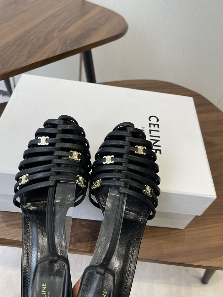 最高級セリーヌスーパーコピー CELINE ケージ ストラッピーサンダル ゴート 75mm ブラック 2630529 セリーヌ サンダル レディース - 画像 (5)