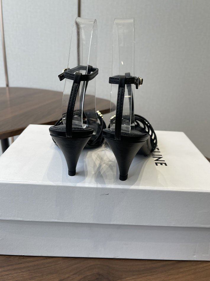 最高級セリーヌスーパーコピー CELINE ケージ ストラッピーサンダル ゴート 75mm ブラック 2630529 セリーヌ サンダル レディース - 画像 (3)